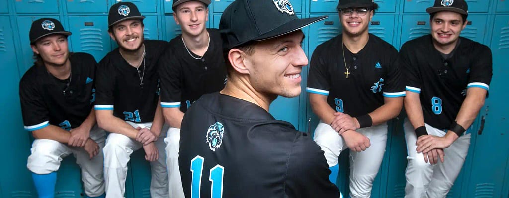baseball team smiling