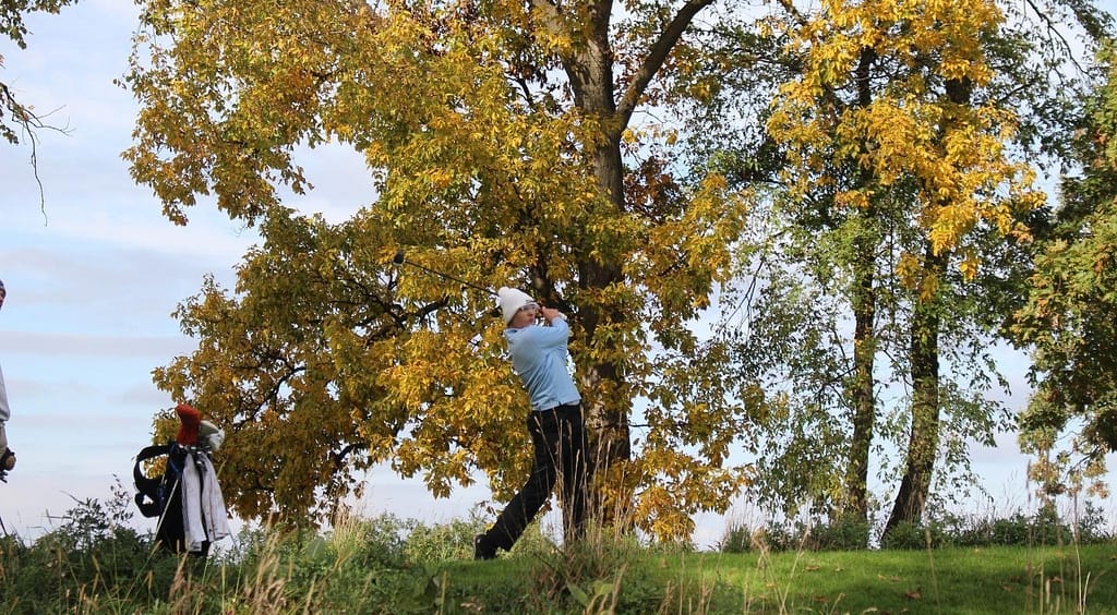 Fall golfer image