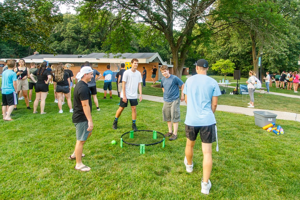 Students Playing Spikeball