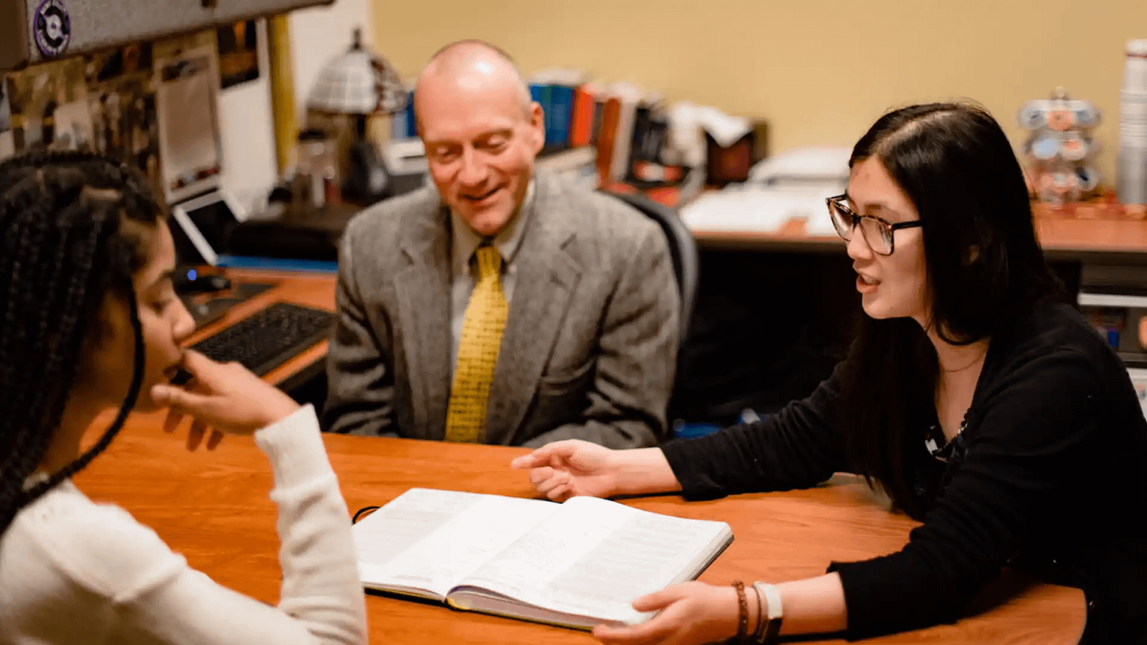 Professor Talking with Students