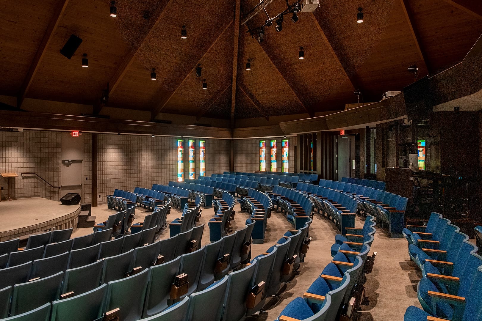 Baker-Chapel Interior view of Baker Chapel at Grace Christian University
