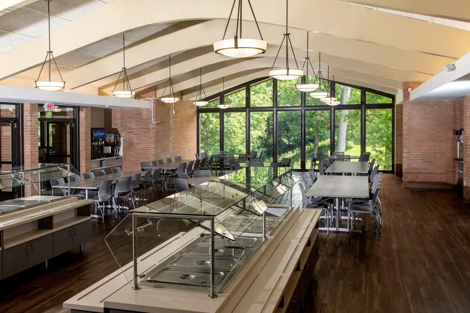 Huston-Hall-dining-hall2 Interior view of Huston Hall Dining Hall at Grace Christian University