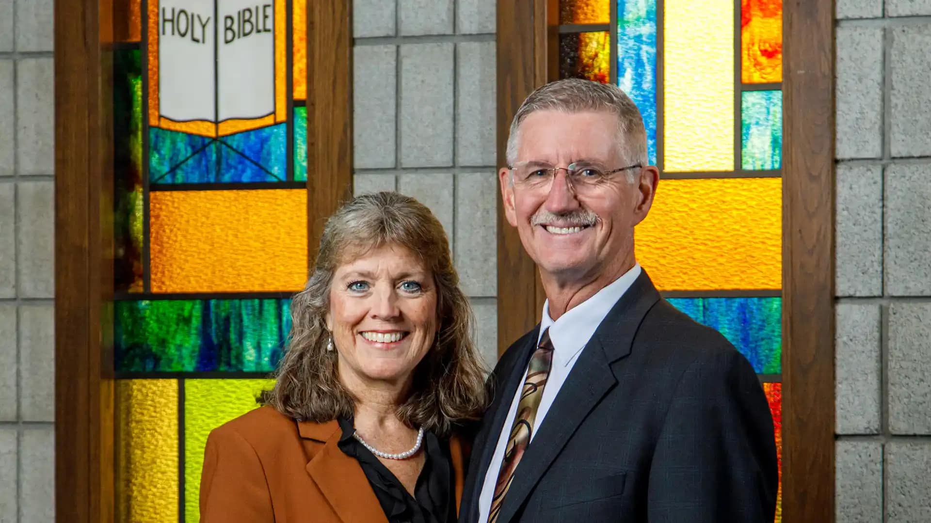 President-Kemper President Ken & Kathy Kemper in Baker Chapel at Grace Christian University