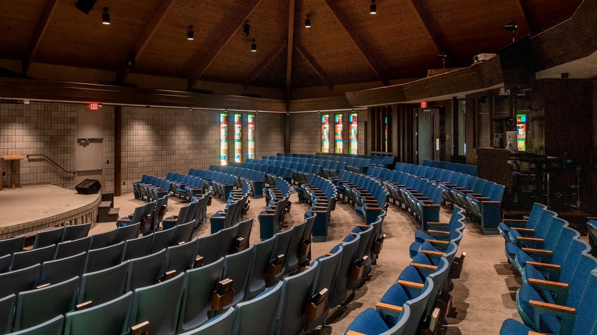 BakerChapel Interior view of Baker Chapel at Grace Christian University