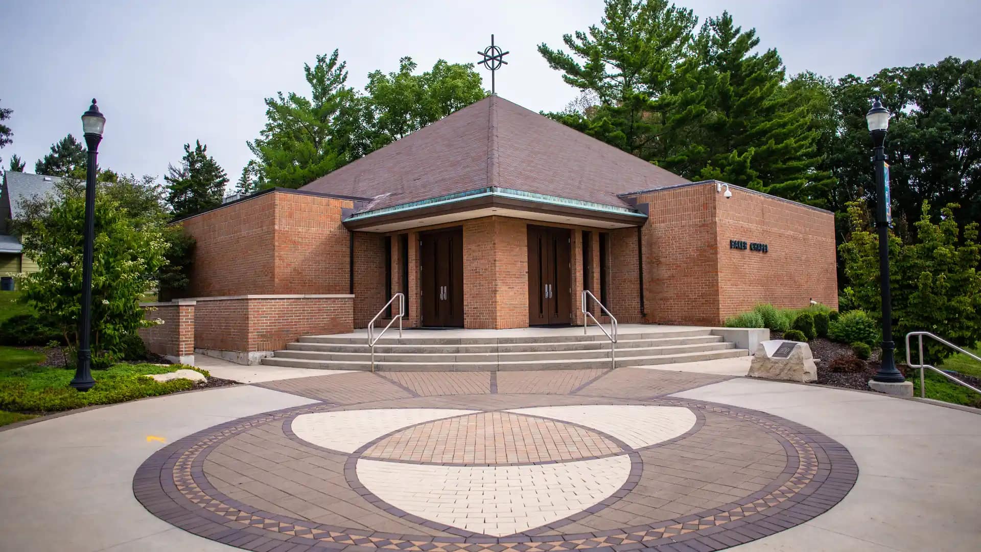 Grace-Campus-Baker-Chapel A view of the front of Baker Chapel