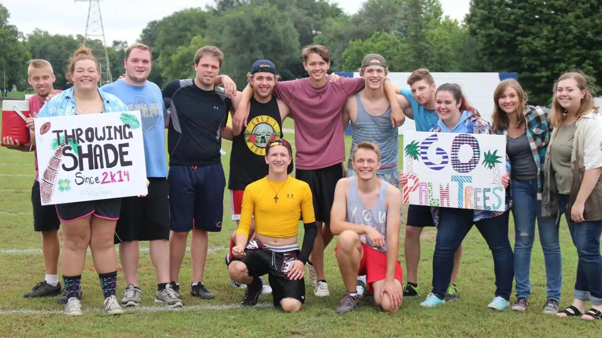 Intramural-Players-and-Fans A group of players and fans of Intramural Sports at Grace Christian University.