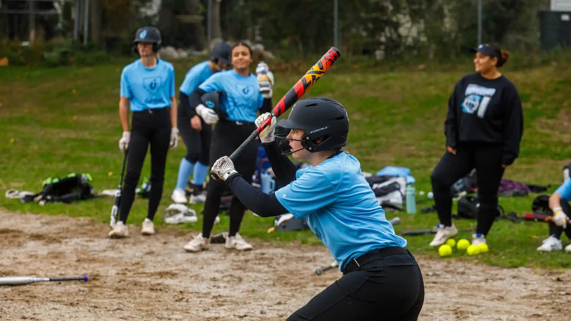 Softball-Diamond Grace students playing softball.