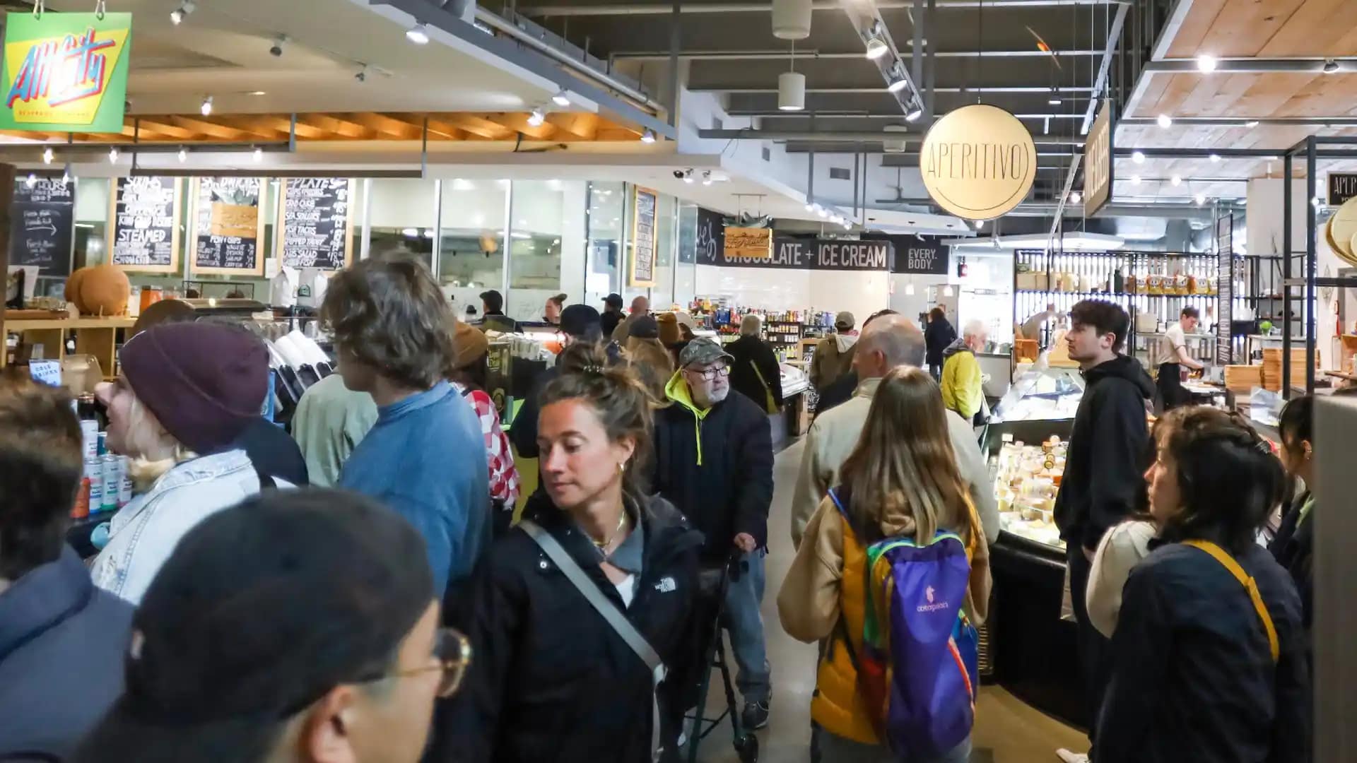 The-Downtown-Market Shoppers and Stalls at the Downtown Market in Grand Rapids