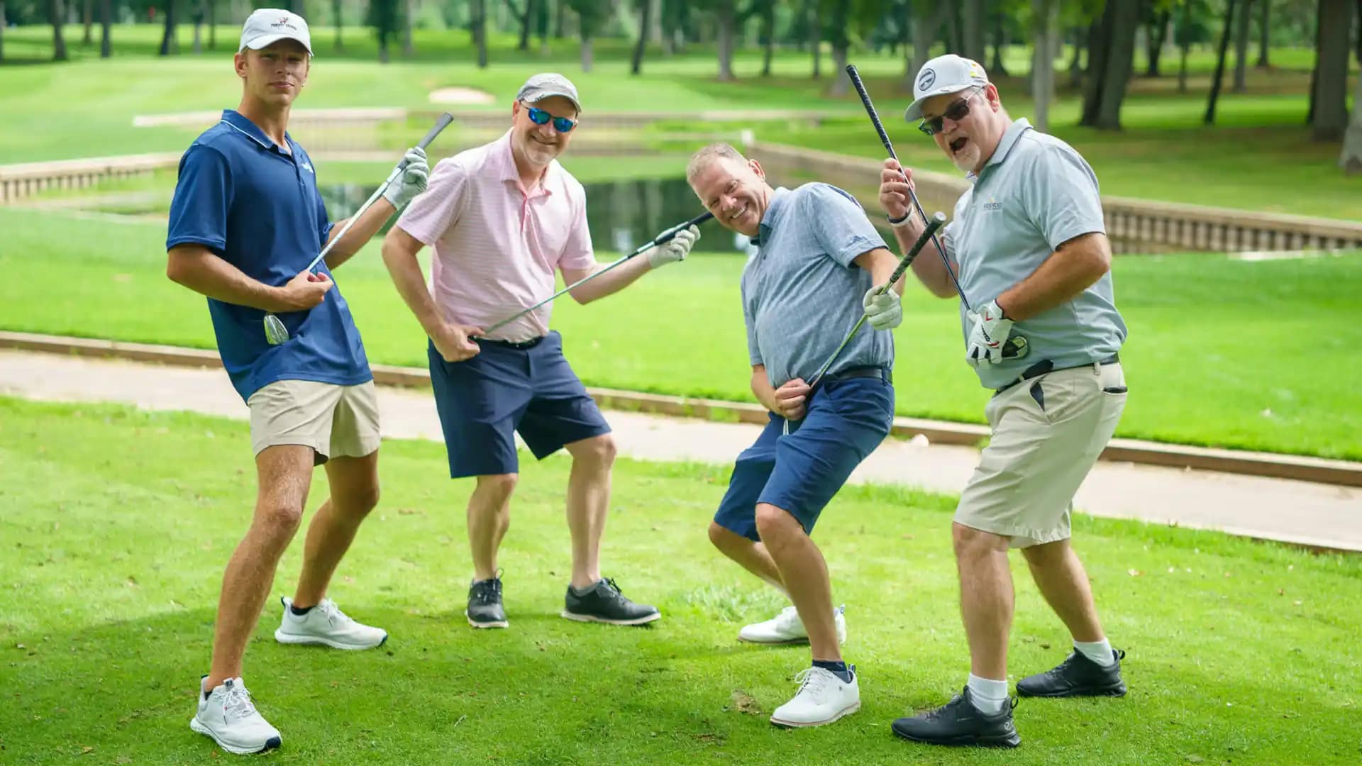 Golf-Classic A group of golfers at the Annual Golf Classic event