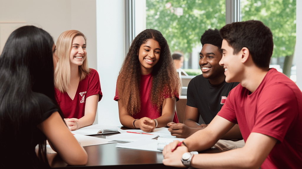 Illustration of students showing how IU Bloomington's seamless enrollment process works.